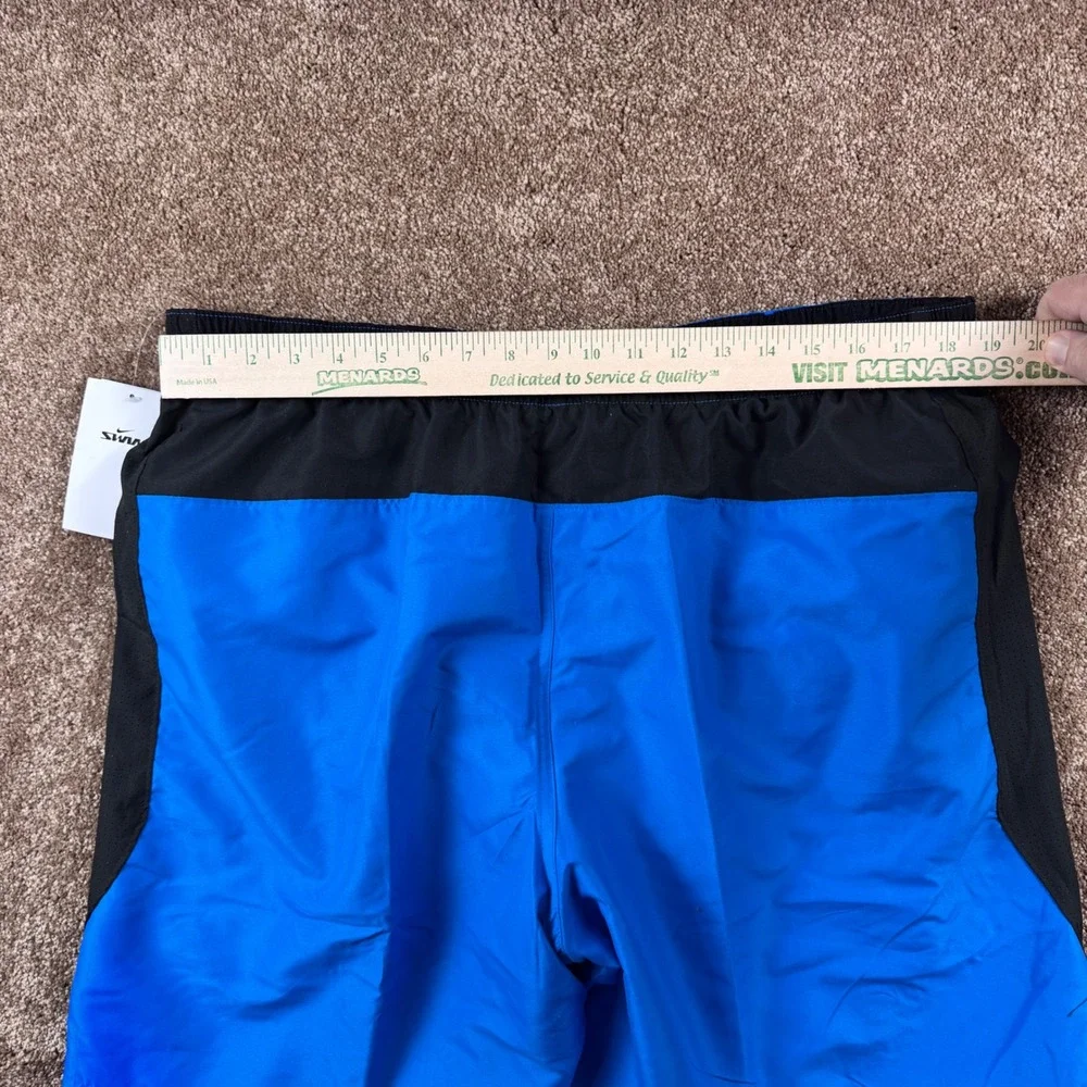 Nike Swim Trunks Mens XXL Blue Black‎ White Colorblock Shorts NESSC602 NWT